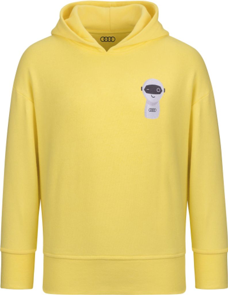 Audi Hoodie ADUI, Gr. 110/116, gelb, Kinder, Pullover, Kinderpullover, Pulli, Kapuzenpullover
