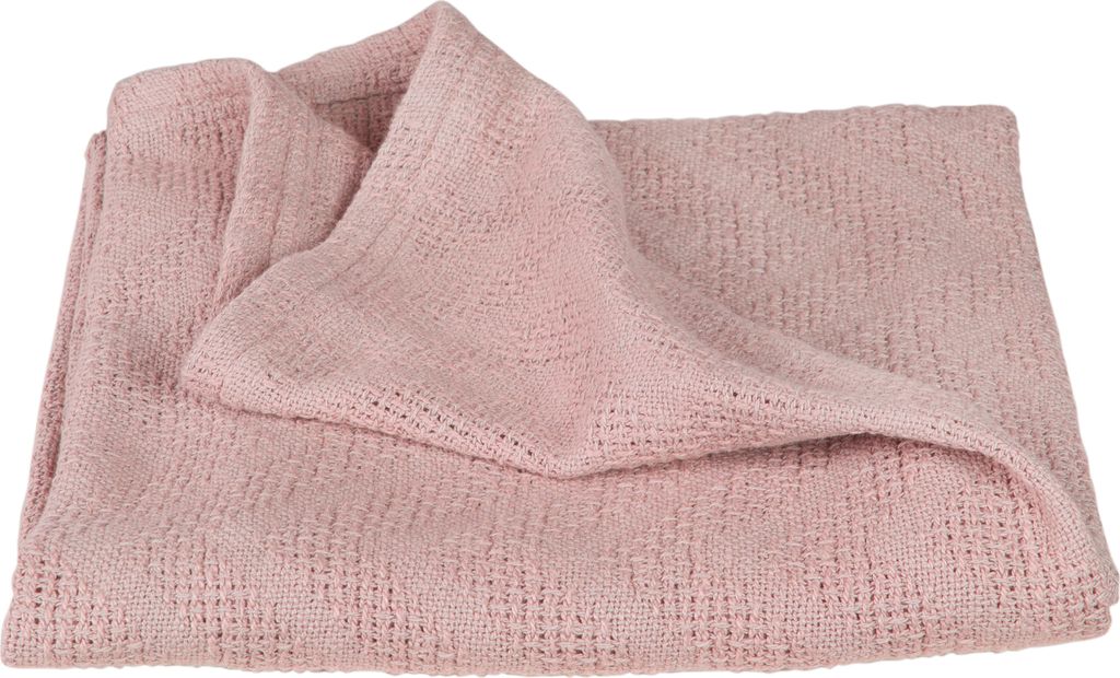 roba organic Decke 'Lil Planet' rosa/mauve, Strickoptik, Baumwolle, GOTS , 80x80 cm