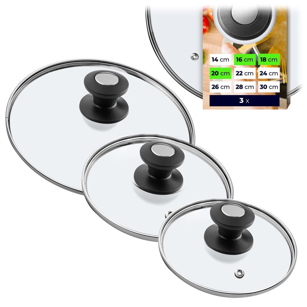 KADAX Topfdeckel "Barletta", hitzebeständiger Deckel-set Produktbild 
