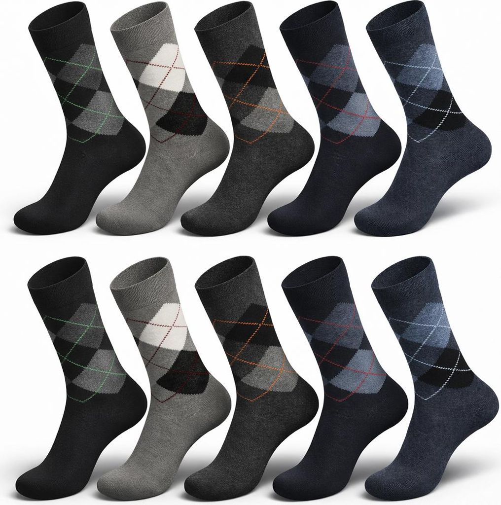 10 Paar Herren Business Socken – Komfortbund – 80% Produktbild 