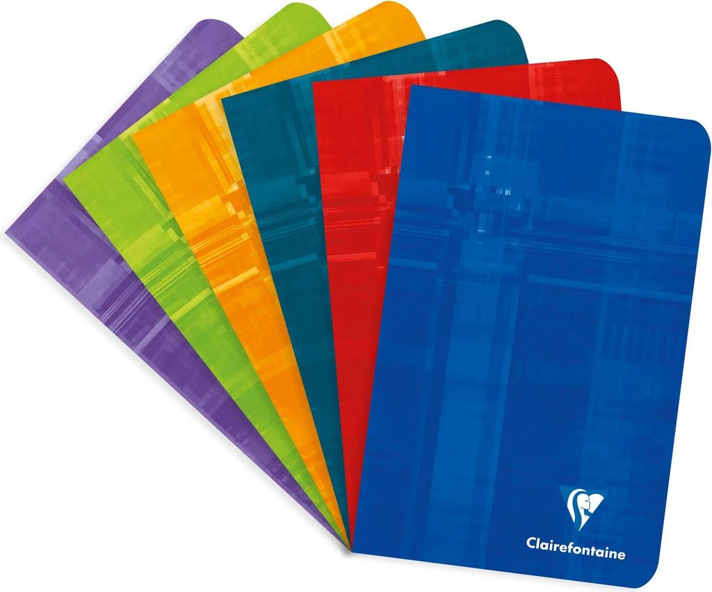 Clairefontaine 10x Notizheft 11x17cm, 48 Blatt liniert 90g - Sortiert 3606C