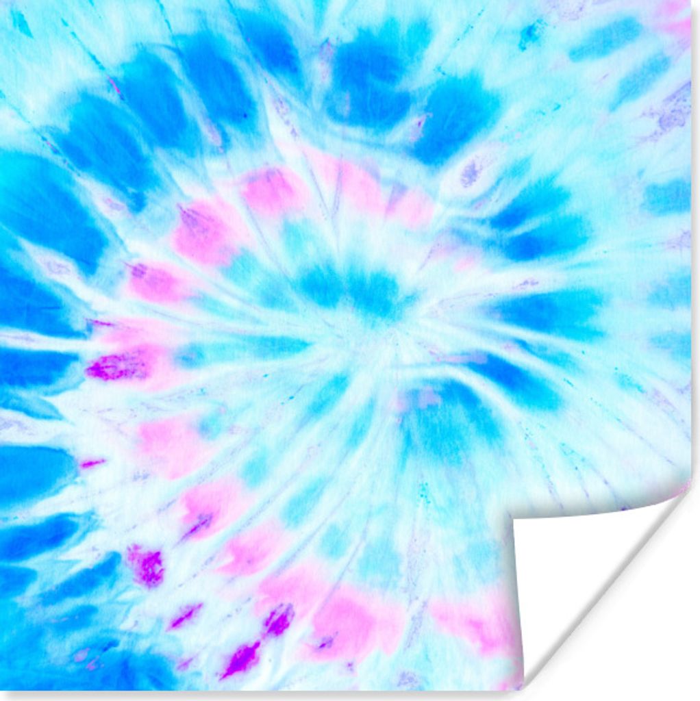 MuchoWow Poster Sommer - Krawattenfärbung - Spirale 50x50 cm - Wohnzimmerdekoration