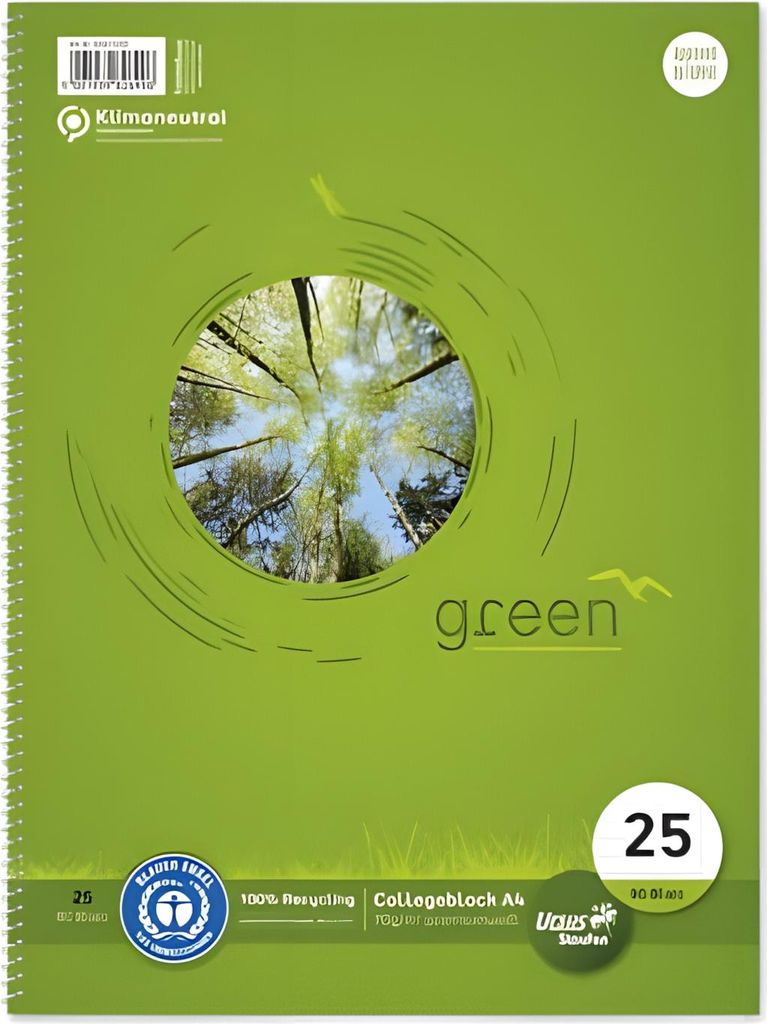 Staufen Collegeblock A4 80 Bl 70g Lin 25 Green 9mm liniert Produktbild 