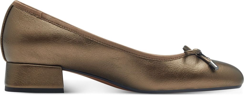 MARCO TOZZI Damen Pumps matt Lack Metallic Finish 2-22208-43, Größe:41 EU, Farbe:Gold