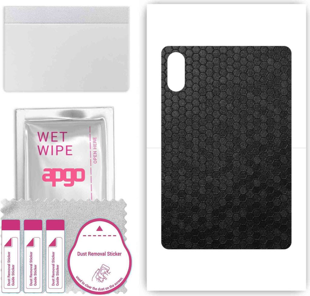apgo Rückseite Schutzfolie, Skin, kompatibel mit Honor Pad V8 WiFI, Hinten Displayschutzfolie aus Vinylfolie, kratzfest, einfache Montage - Schwar...