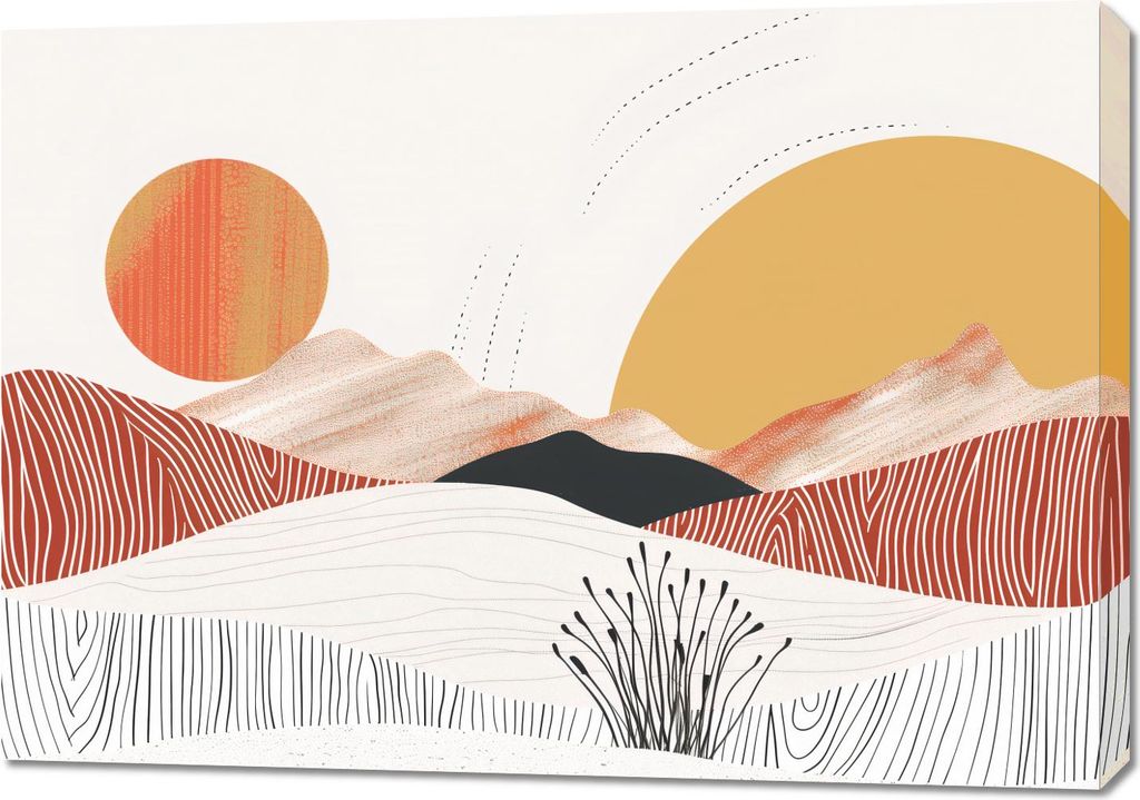 Bild 100x70cm Tänzerische Sonne