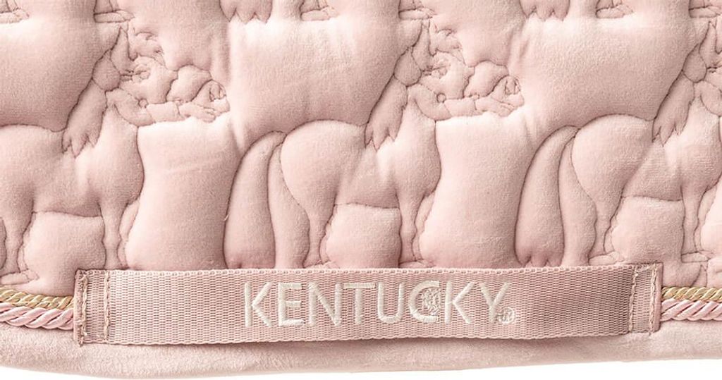 Kentucky Horsewear Saddle Pad Velvet Sammy Show Dressage, Farbe:Old Rose, Größe:Full