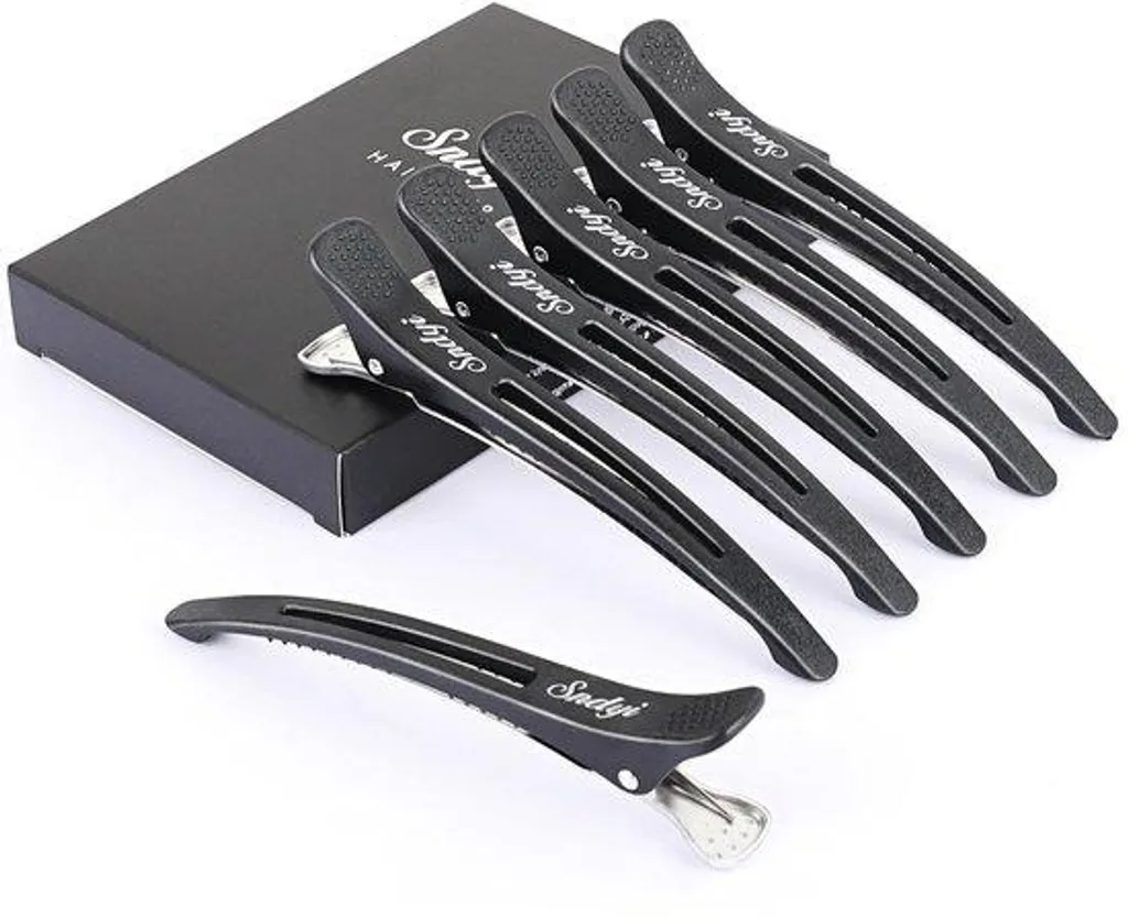 Pinces de sectionnement coiffure pour lissage et coupe, lot de 6 pièces