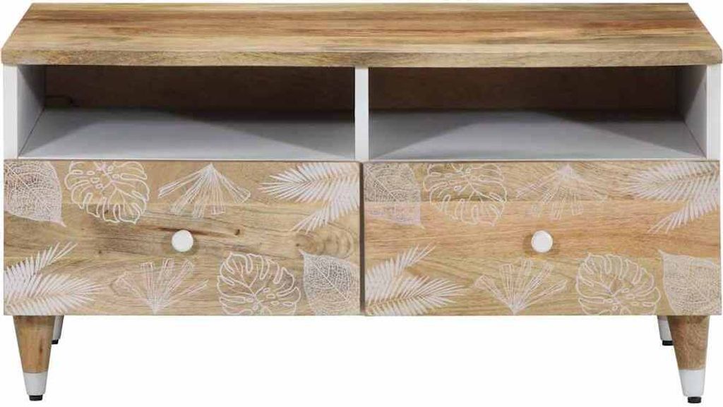 "WINTER SALE"Satztische/Couchtisch elegantes Design - Wohnzimmertisch - 80x54x40cm Massivholz Mango - Couchtische NeuMöbel271445