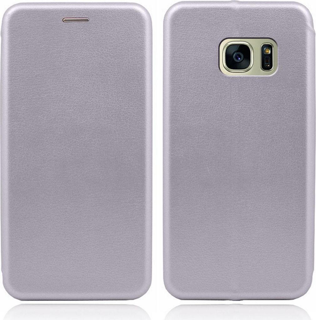 Handy Schutz Hülle für Samsung Galaxy S7 Handytasche mit Magnetdeckel Kartenfach und Standfunktion Klapphülle Grau