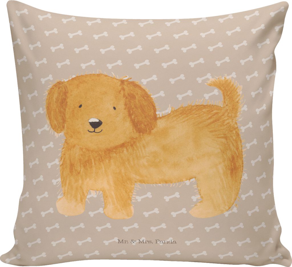 Mr. & Mrs. Panda Sofakissen Hund Flauschig - Hundeglück - Geschenk, Süß, Vierbeiner, kissen bedruckt, 40 x 40, Hundeliebe, Dekokissen, Hunde, ku...