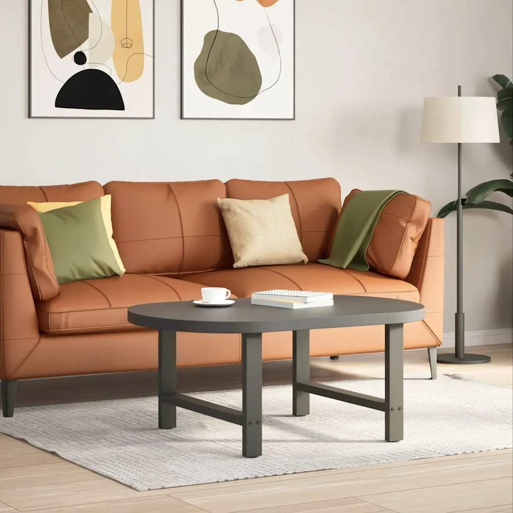 Gambe Tavolo Antracite Acciaio vidaXL 70x43cm - Supporto 2 Pezzi