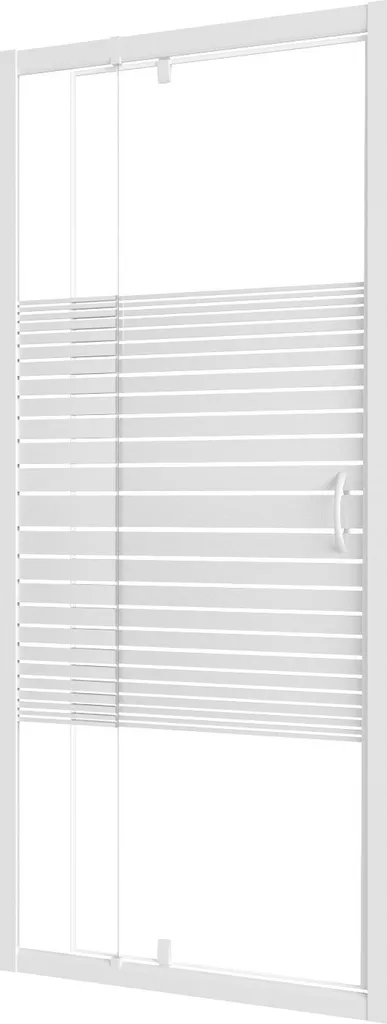 Porte de Douche Extensible FLEXY 69-80 cm en Verre Trempé et Profil Blanc