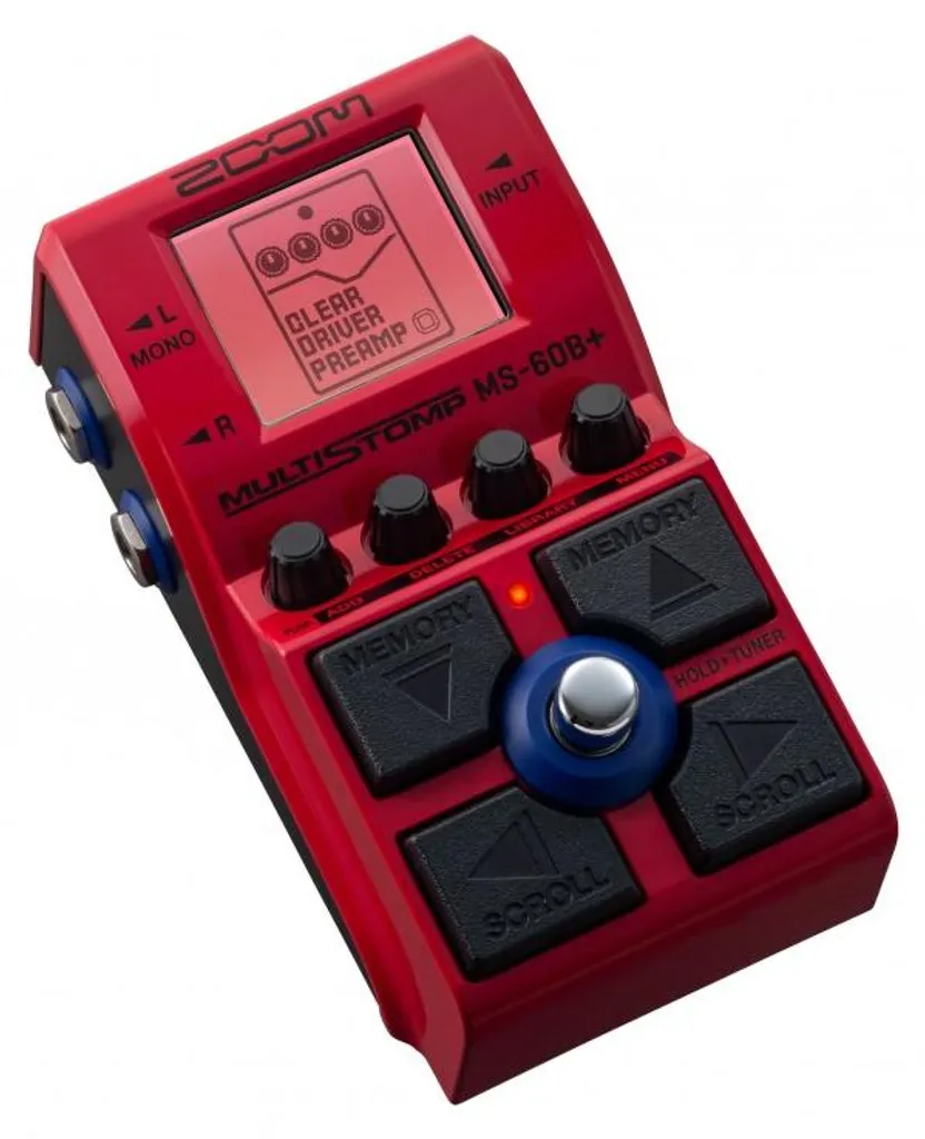 Pédale d'Effet Basse Zoom MS-60B+ Rouge Multi-effets avec Expression