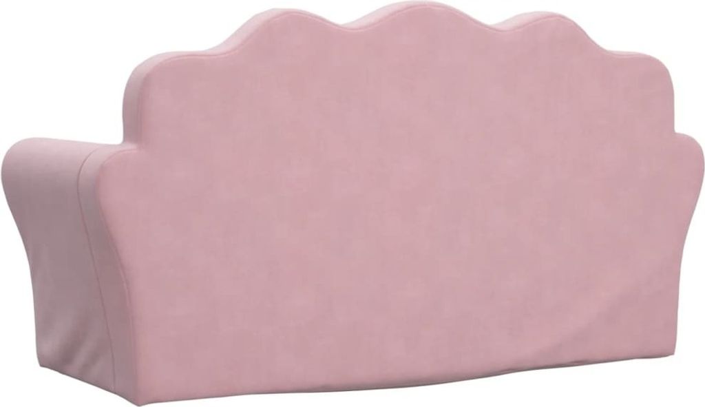Best Möbel Kinder-Schlafsofa 2-Sitzer Rosa Weicher Plüsch Produktbild 7