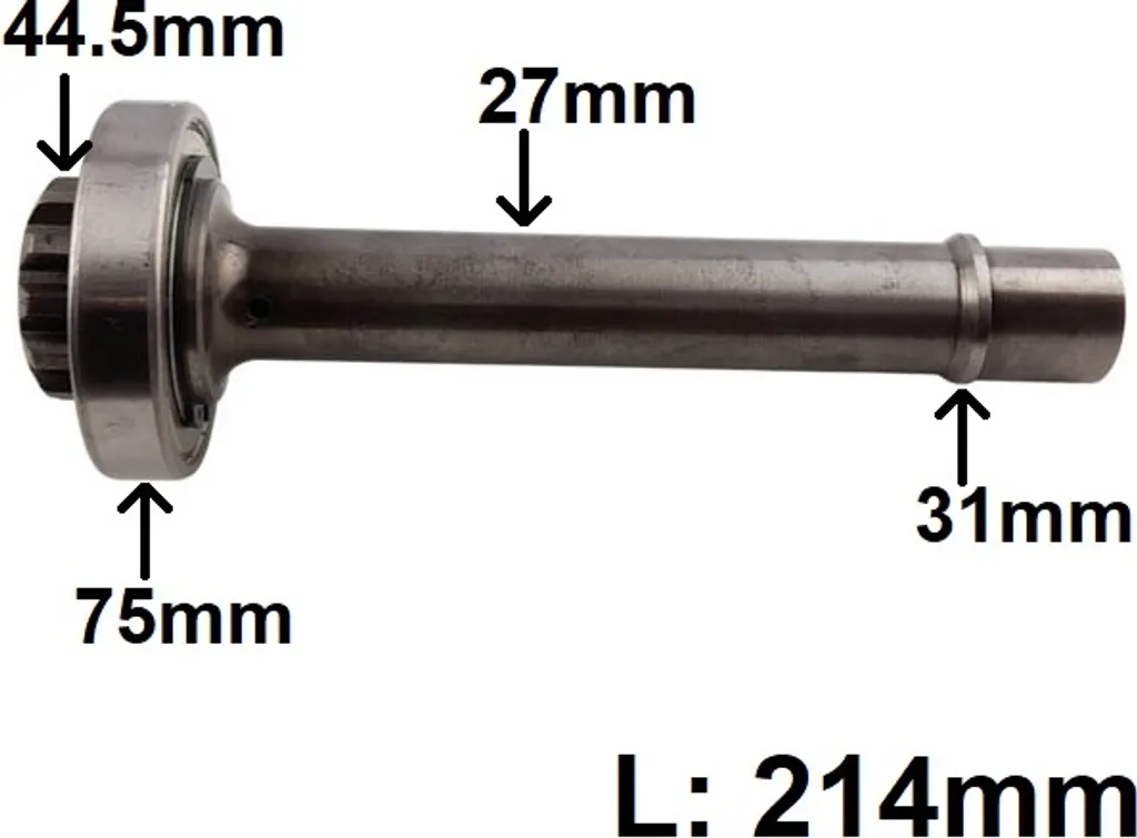 Axe creux 214mm pour réparation boîte ZF16S160 - Pièce détachée