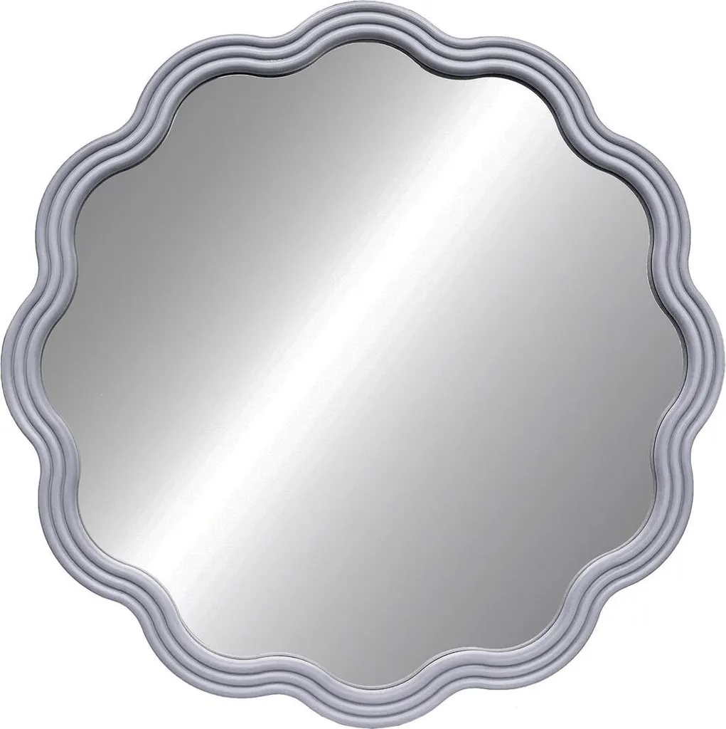 Miroir mural carré argenté 60 cm - Cadre fin moderne finition Versa