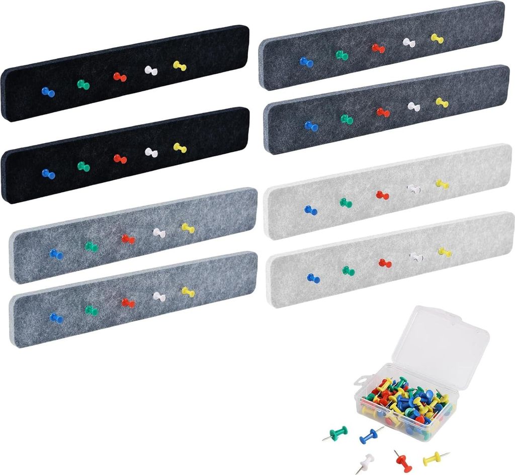 Selbstklebende Korkplatten mit Bunten Pins - Dekoration und Organisation - 8 Stück