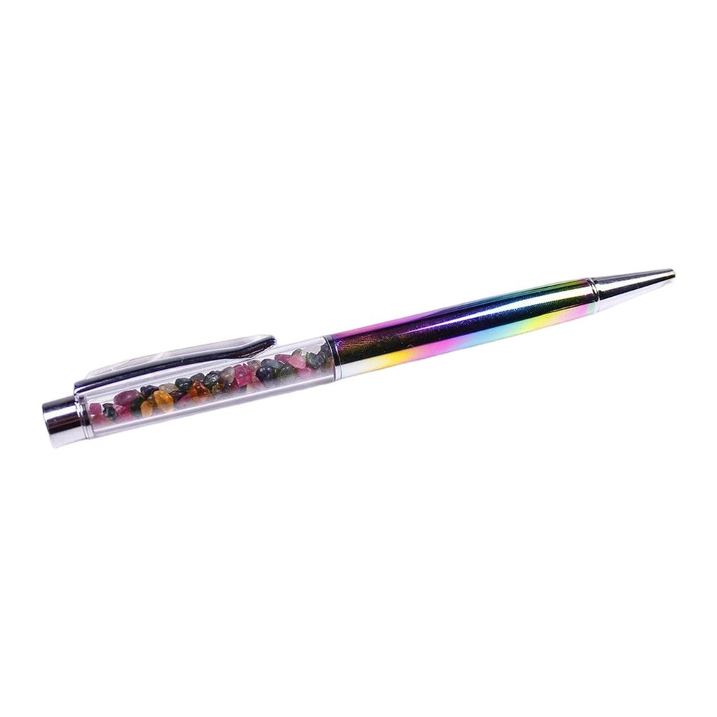 Fluent Write Kugelschreiber glatt natürliche bequeme Grip Faux Crystal Rollerball Stift für Klassenzimmer-Mehrfarbig