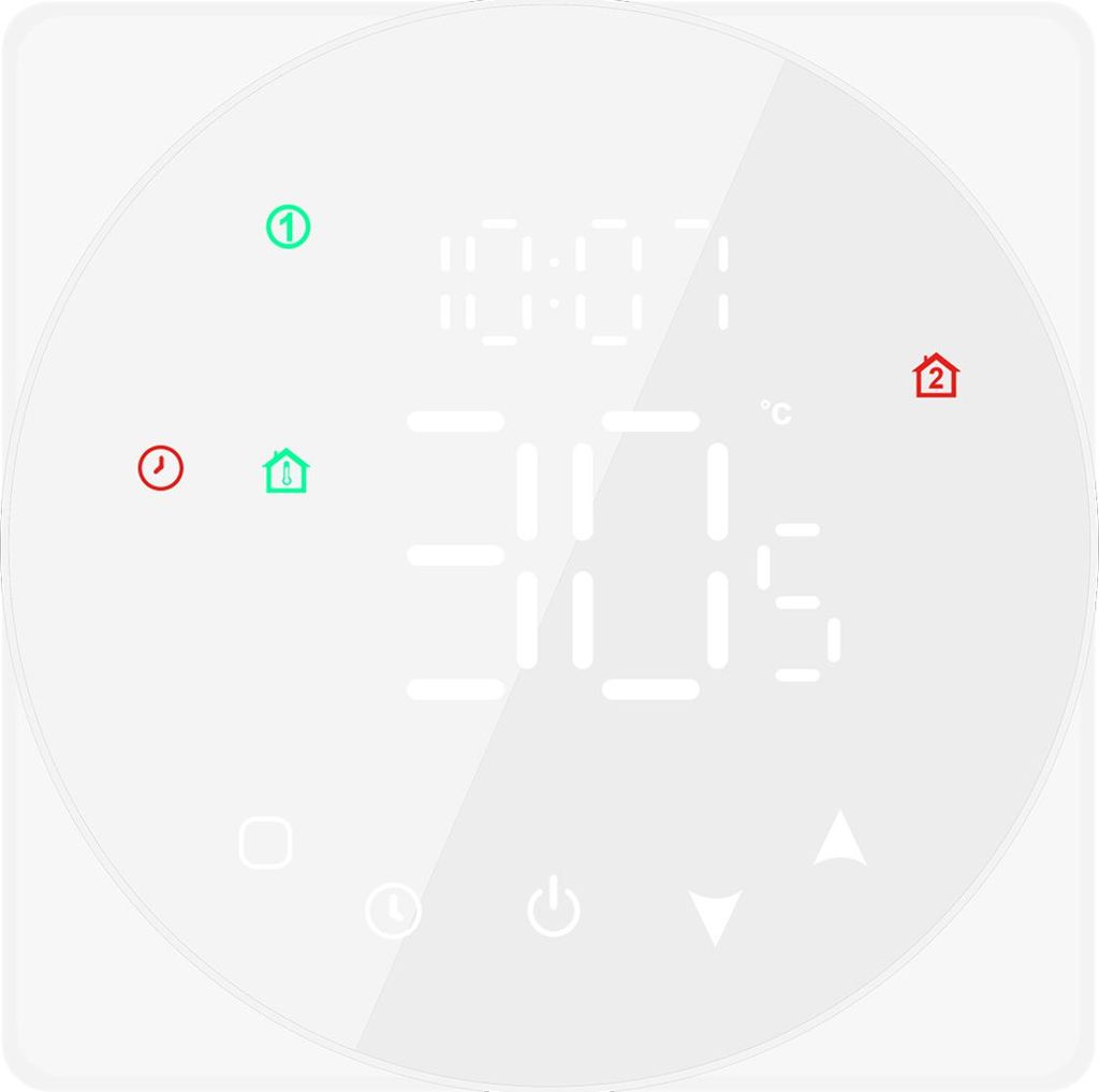 LCD-Display, intelligenter Temperaturregler, 5 A, Touchscreen, Wasserheizgerät, Thermostat, wöchentlich programmierbar