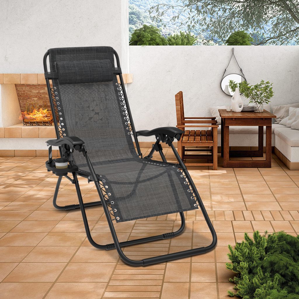 LZQ Klappbare Sonnenliege, 2er-Pack verstellbar mit Produktbild 