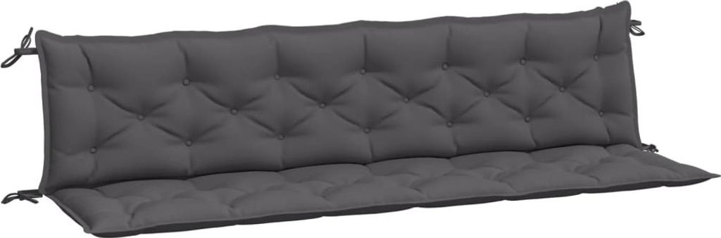 vidaXL Gartenbank-Auflagen 2 Stk. Anthrazit 200x50x7 cm Produktbild 4