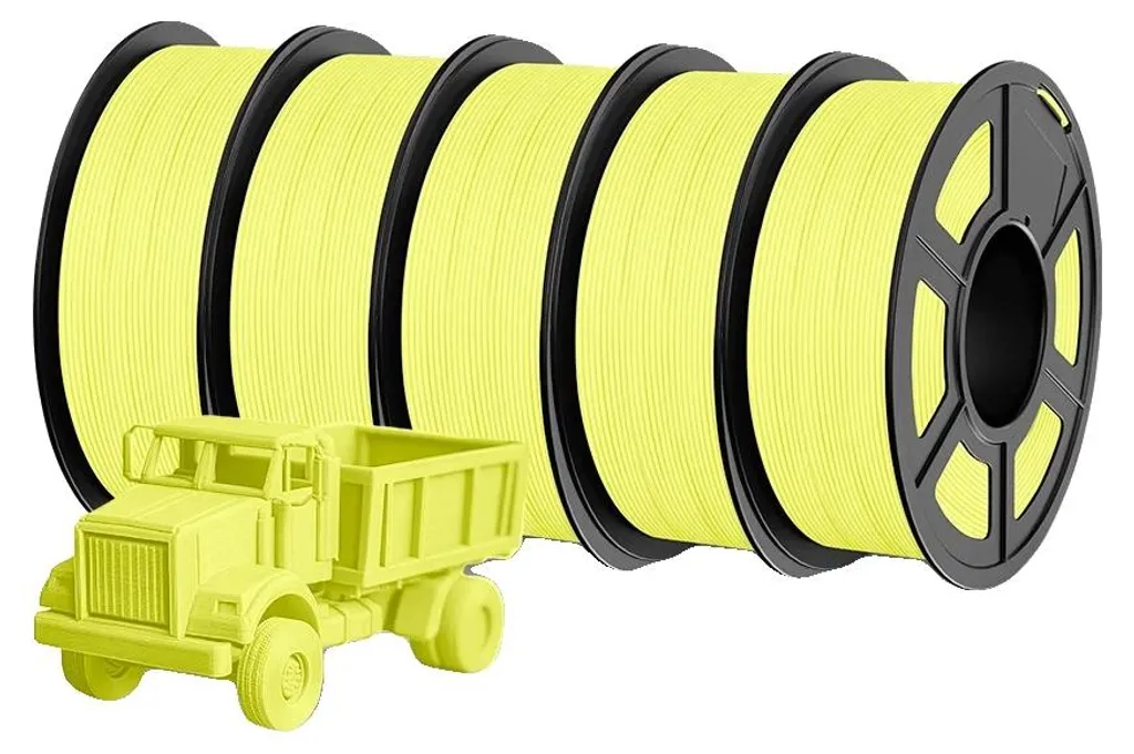 Filament 3D pour prototypage rapide Jaune clair mat HSMP-YG durable