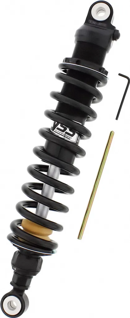 Amortisseur de suspension YSS 385 mm noir réglable pour scooter et moto