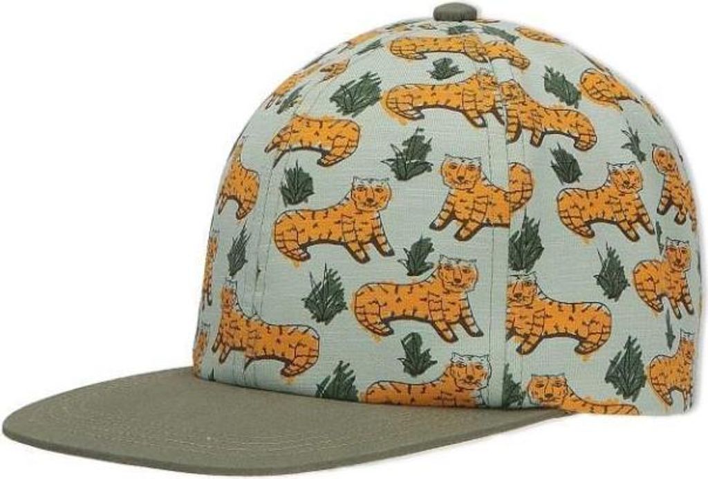 Sterntaler Baseball-Cap in Mittelgrün bedruckt mit Tigern Produktbild 