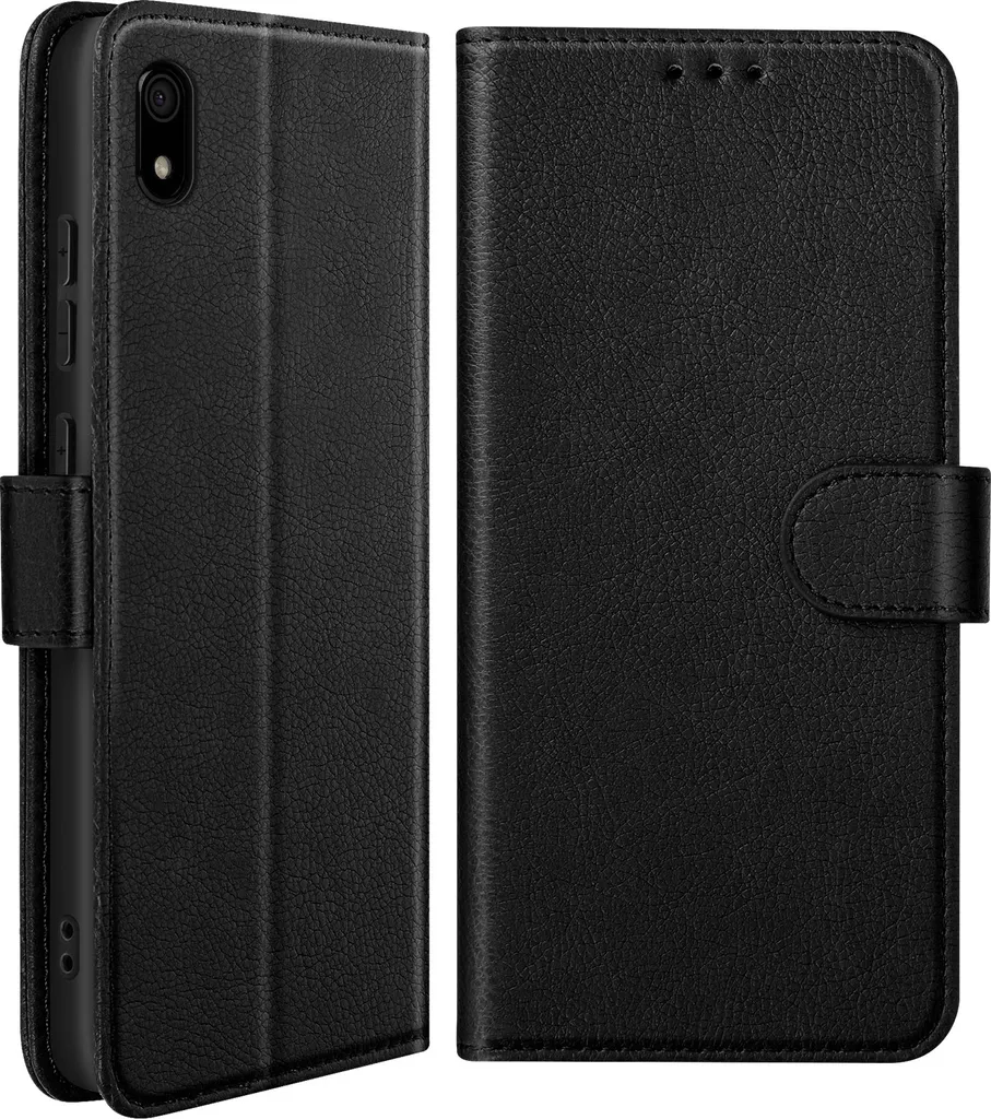 Cover a Libro Xiaomi Redmi 7A Avizar Nero - Protezione 360 Gradi - 2