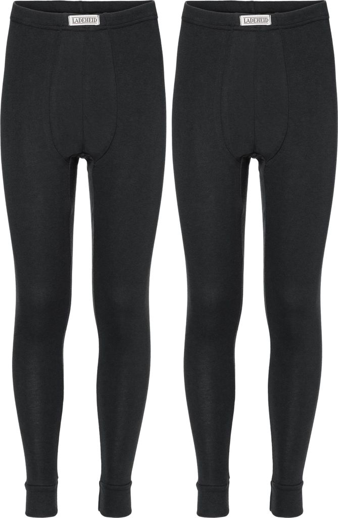 Ladeheid Jungen Lange Unterhose LA40-248 ((2Pack)Schwarz, Schwarz, 128)