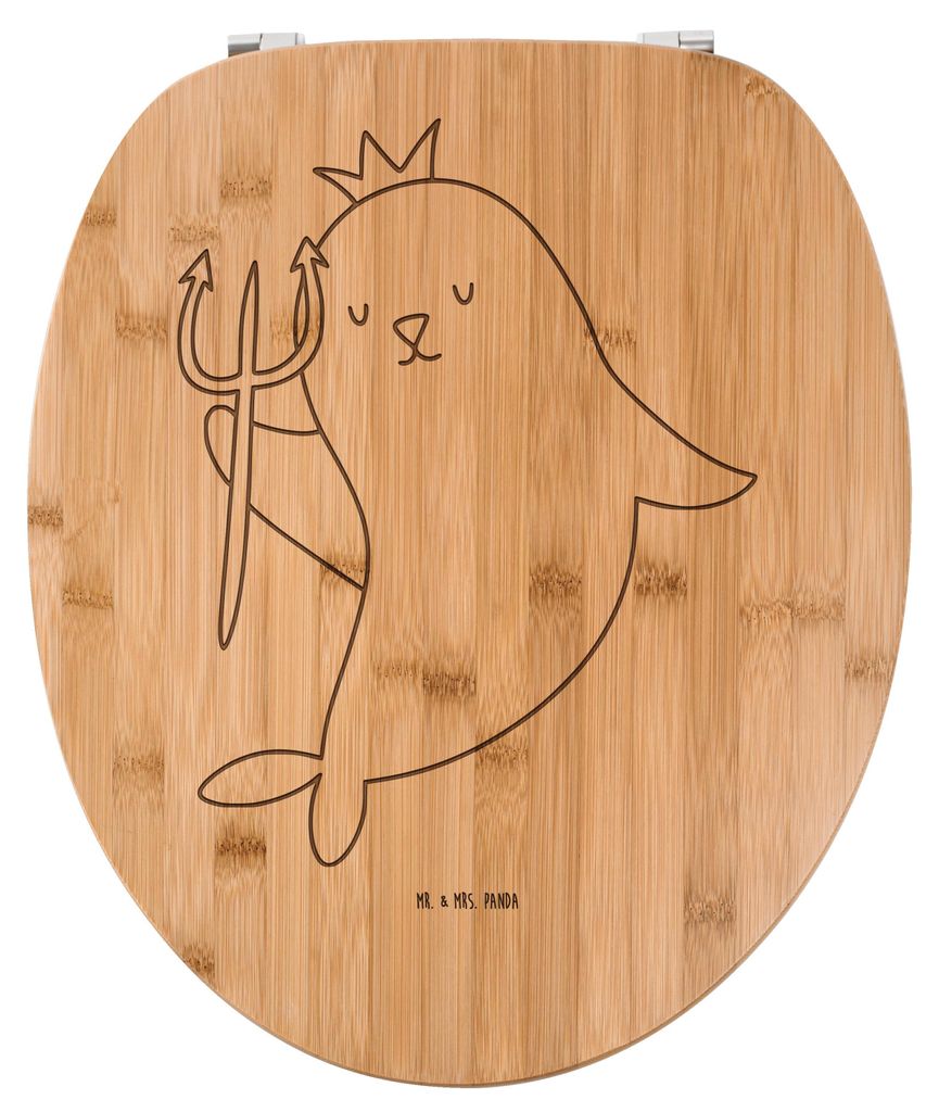 Mr. & Mrs. Panda Klodeckel Sternzeichen Wassermann - Transparent - Geschenk, WC Deckel, Nix, WC-Brille, Geburtstag Februar, Sitz Aus Holz, Toilette...