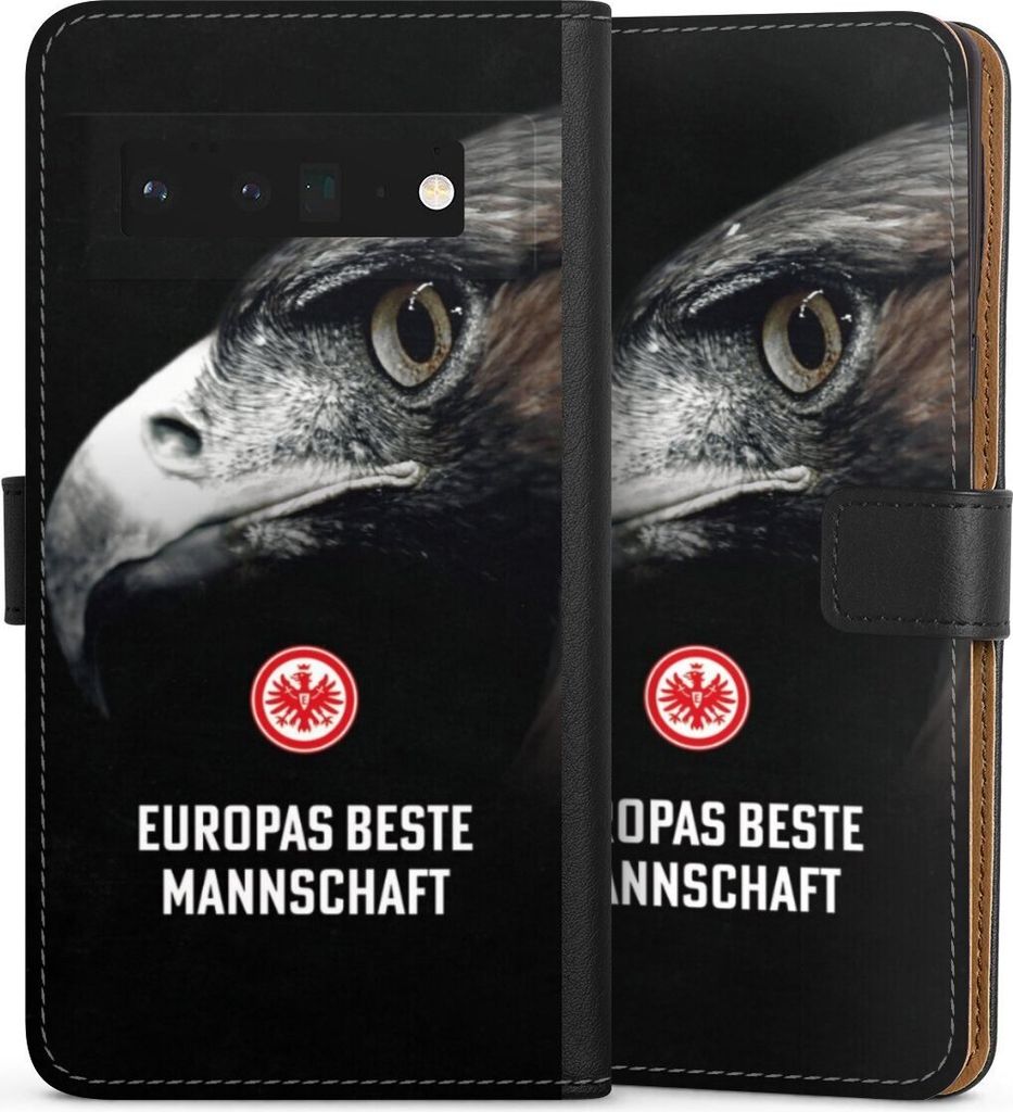 DeinDesign Klapphülle für Google Pixel 6 Pro Handytasche Lederhülle Tasche Europameisterschaft Eintracht Frankfurt Offizielles Lizenzprodukt