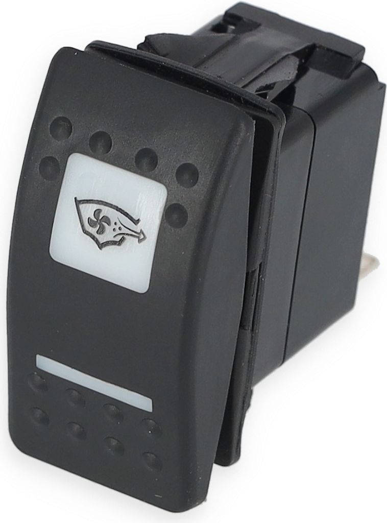Tastschalter ON OFF ON, 12 V, 20 Amp., mit Schaltersymbol Produktbild 