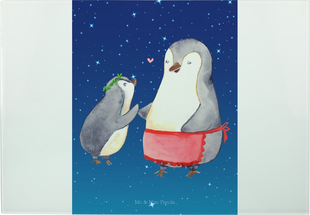 Mr. & Mrs. Panda Schneidebrett Sternzeichen Skorpion Classic - Sternenhimmel Blau - Geschenk, Glas Schneideplatte, Hackbrett, Geburtstag November, ...