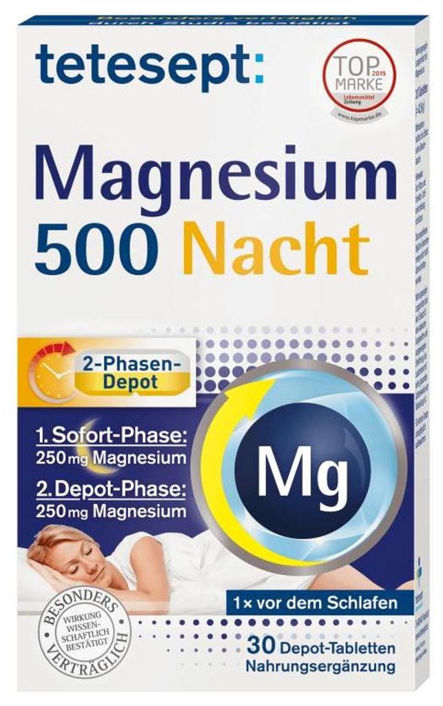 Tetesept Magnesio 500 Compresse Notte 30 Capsule Immagine del prodotto 
