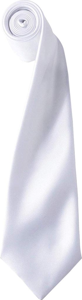 Premier Herren Satin-Krawatte, unifarben (2 Stück/Packung) RW6934 (Einheitsgröße) (Weiß)