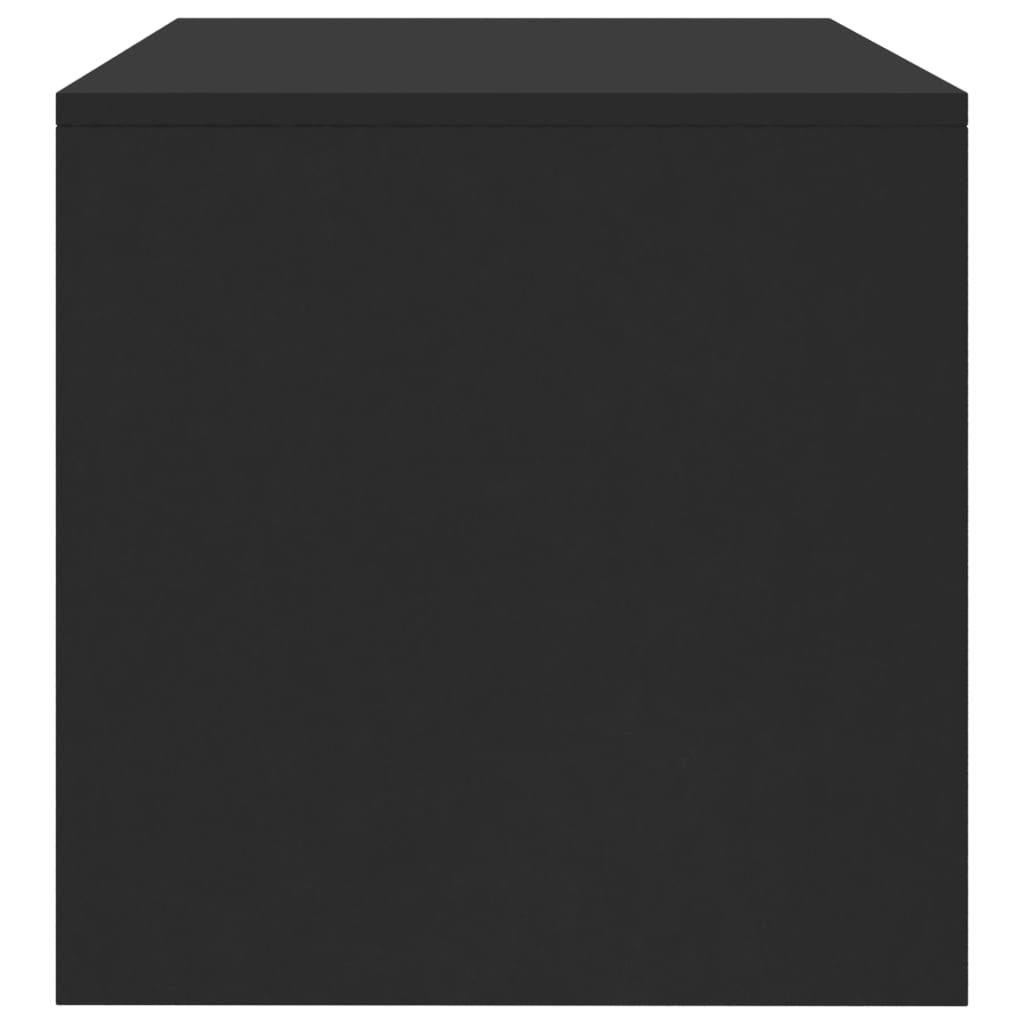 A black TV cabinet shown from the front.