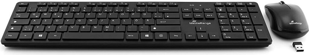 MediaRange MROS107 Ensemble clavier et souris sans fil noir Image du produit 