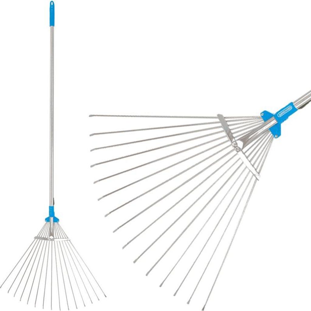 Laubbesen AQUACRAFT 380310, PREMIUM, Garten, Fächerbesen, verstellbar, ALU Stiel
