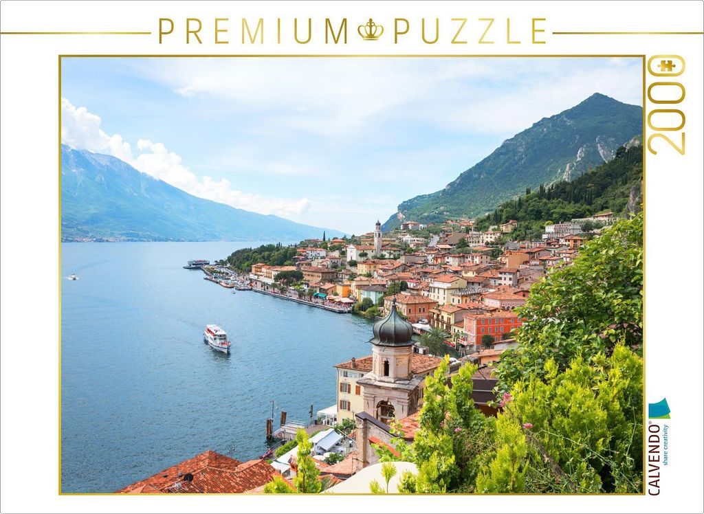 CALVENDO Puzzle Ferienort Limone sul Garda 2000 Teile Puzzle quer | 2000 Teile Lege-Größe 90x67cm Foto-Puzzle für glückliche Stunden