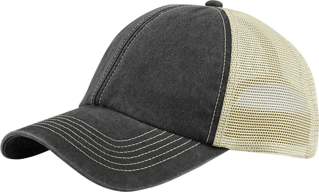 Beechfield - Cappello Trucker 6 Segmenti RW10619 (Taglia unica) (Marrone Vintage/Colore Pietra)