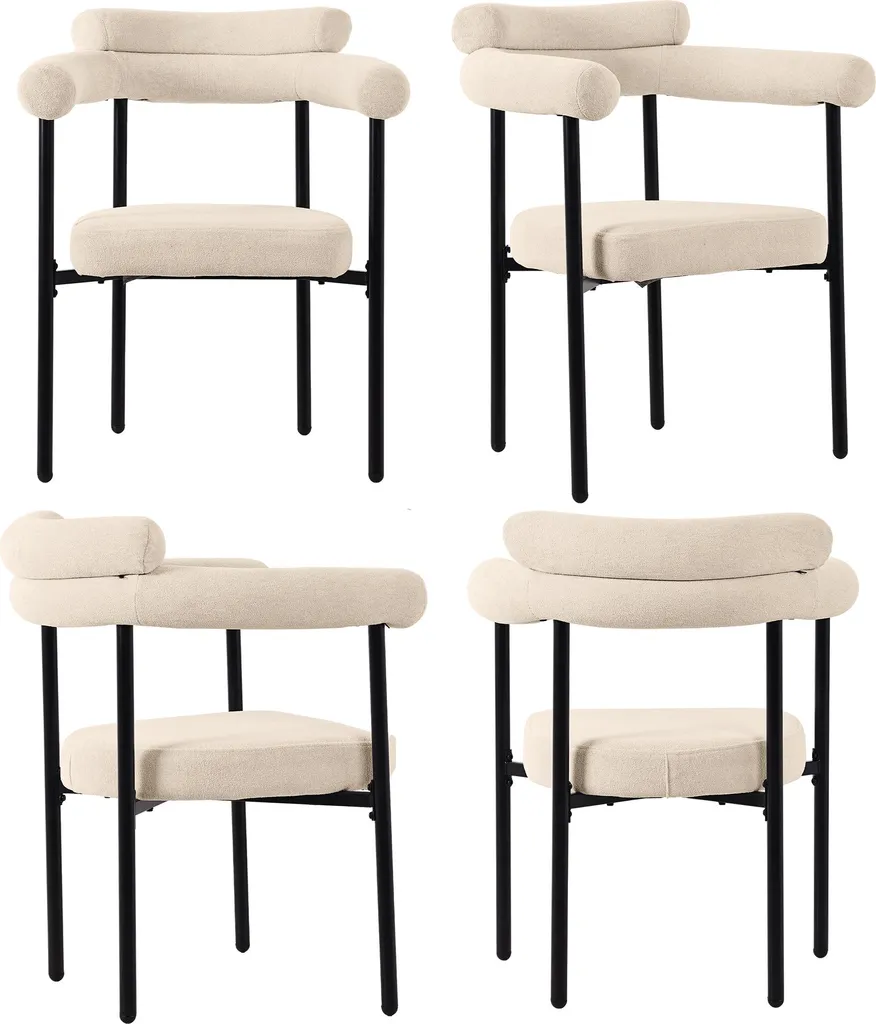 Chaises de Table Ergonomiques x4 : Fini le Mal de Dos au Dîner