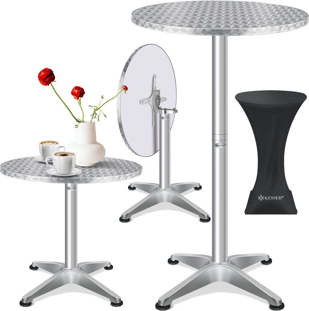 KESSER® 2in1 Stehtisch klappbar Bistrotisch Aluminium Produktbild