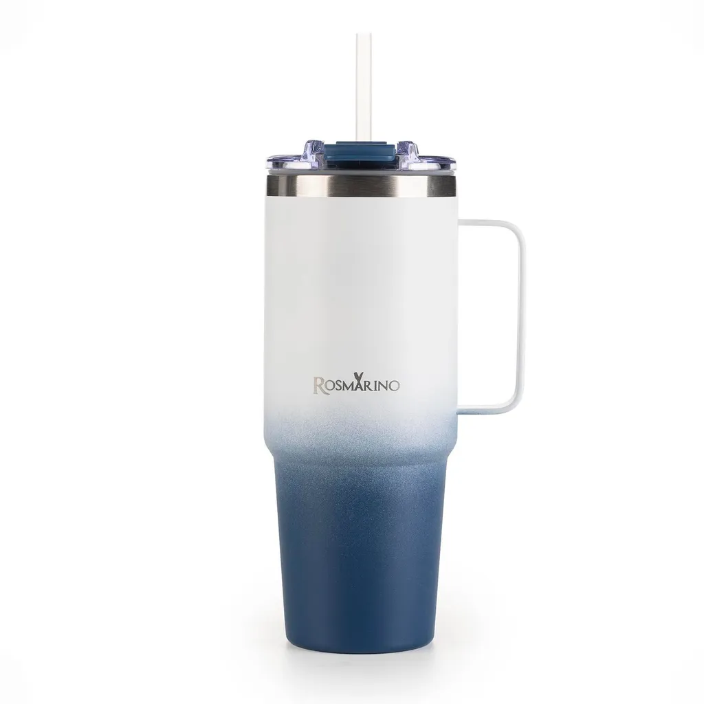 Rosmarino MegaCup Ombre 870 ml Blu - Borraccia Termica per Auto