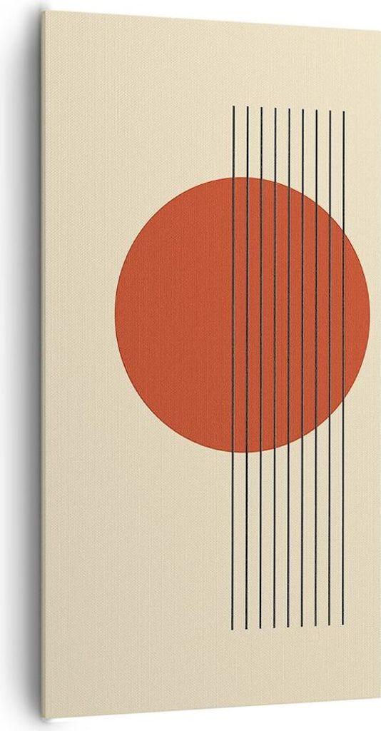 Bild auf Leinwand - Leinwandbild - Einteilig - Abstraktion Linien Rad - 65x120cm - Wand Bild - Wanddeko - Wandbilder - Leinwanddruck - Bilder - Wan...