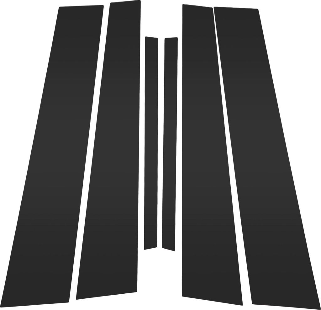 6 Stk. Vordere hintere linke rechte Autotürsäule Fensterschmuck für Acura TSX 2004-2008 Kunststoff Schwarz