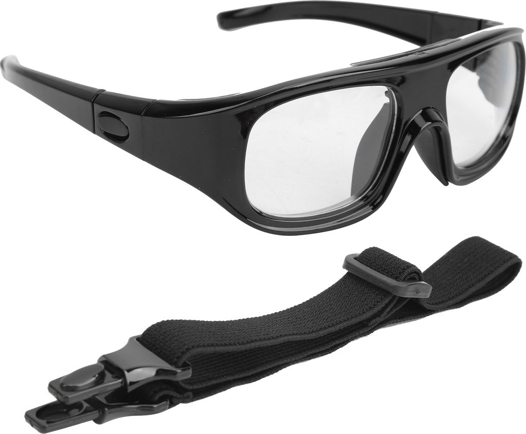 Impactresistante PC Sportbasketballgläser Abnehmbarer, von der schützender Schutzbrille (schwarz)