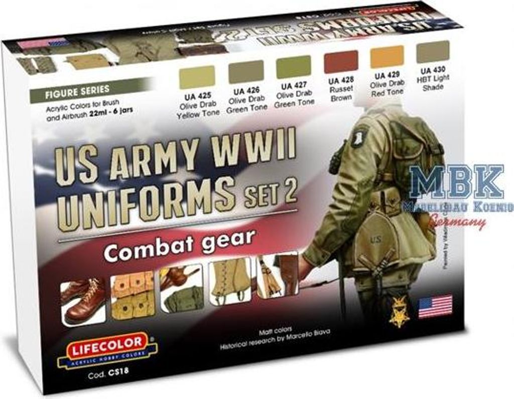 LIFECOLOR LC-CS18 WWII US Army Uniforms Set 2
