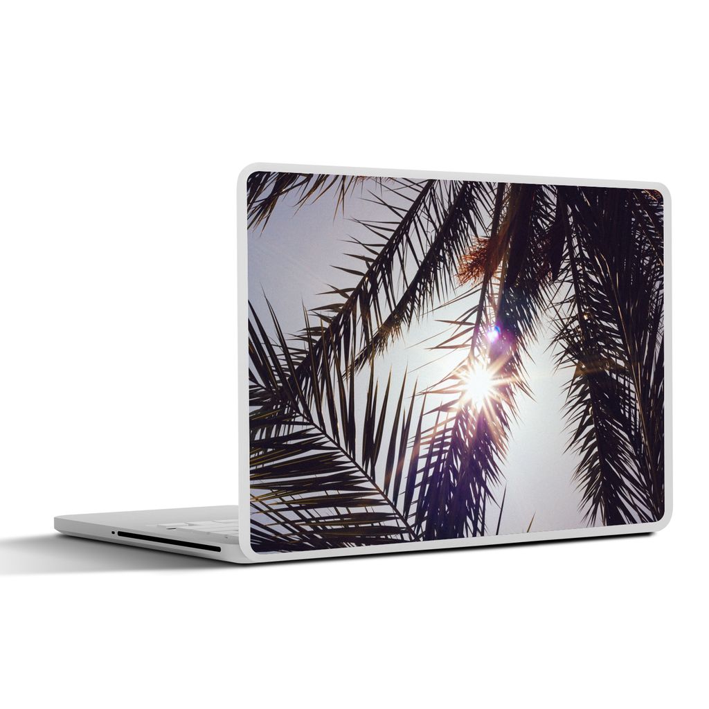 MuchoWow Laptop Aufkleber Sticker Cover Palmwedel - Sonne - Sommer 40x30 cm - Laptop Dekoration - Selbstklebend
